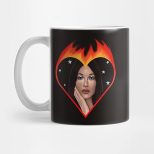 Star Crossed Flame Heart, Mug